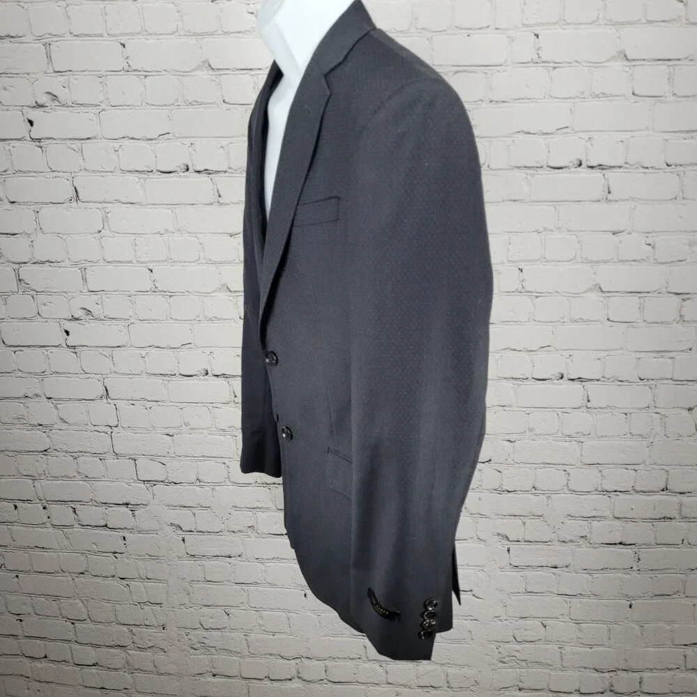Ted Baker London Endurance Black Blue Wool Jay CT 2 Button Blazer Sport Coat 38R
